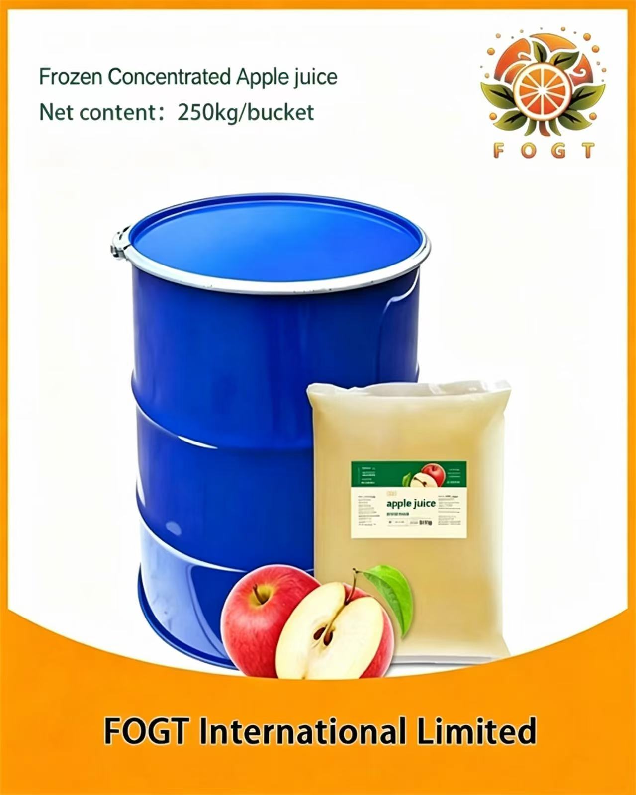 Frozen concentrated apple juice