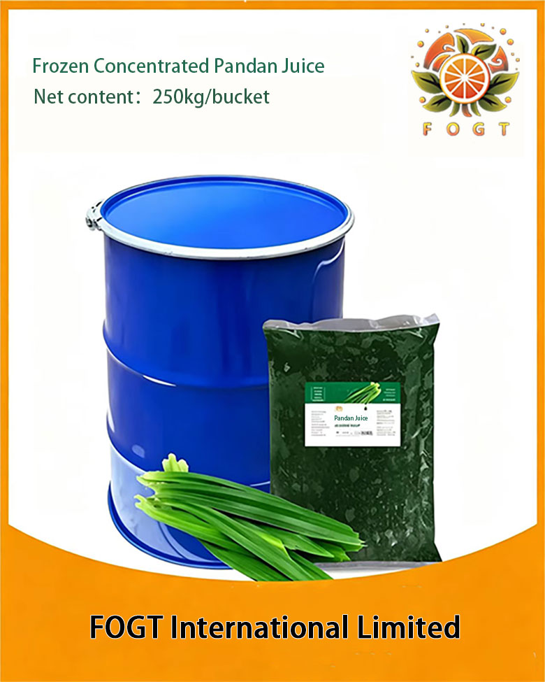 Frozen concentrated pandan juice