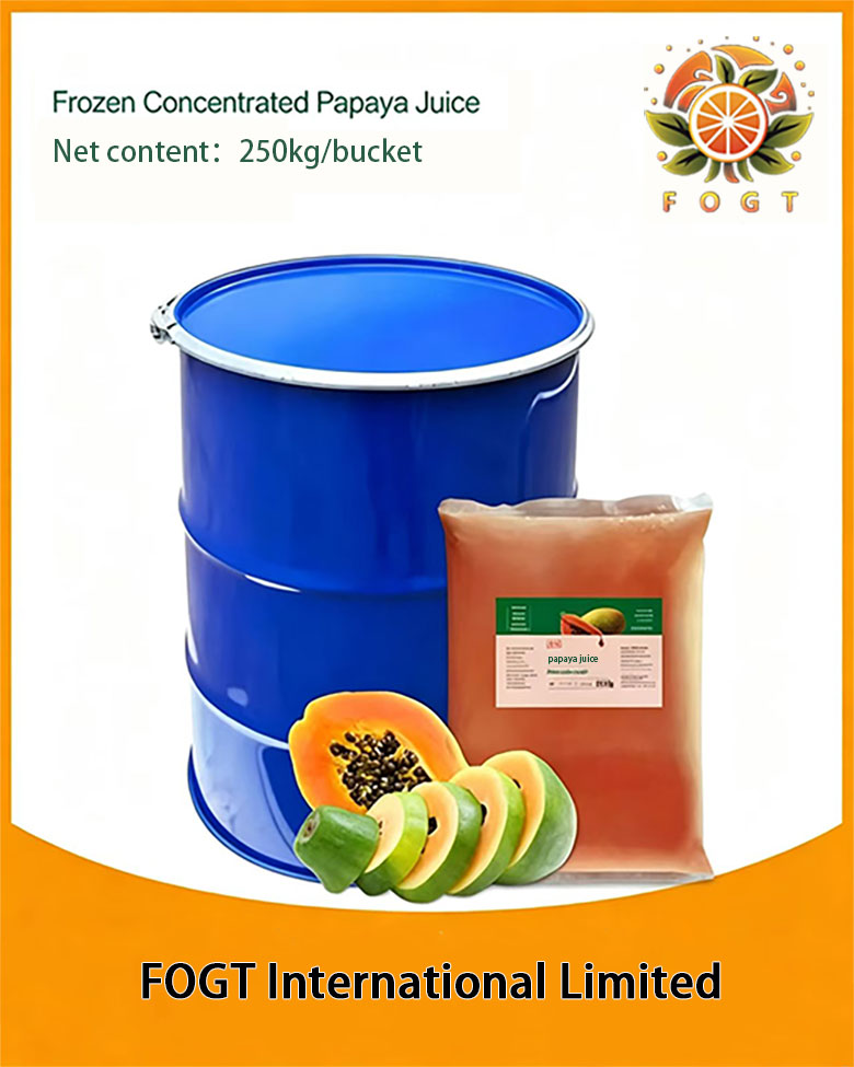 Frozen concentrated papaya juice