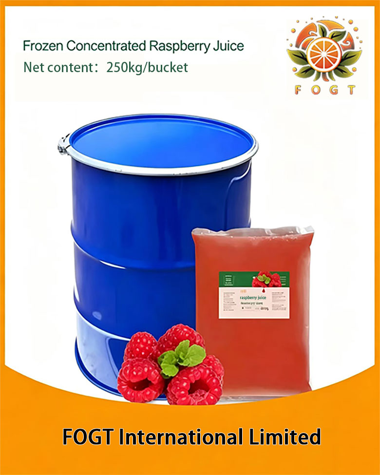 Frozen concentrated raspberry juice