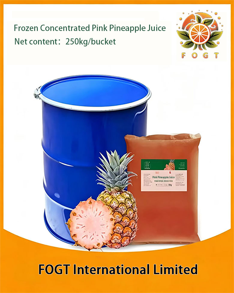 Frozen concentrated pink pineapple juice