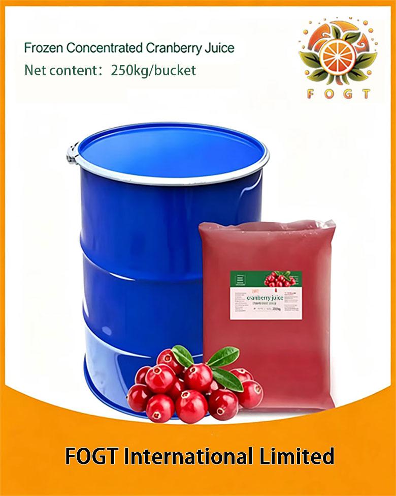 Frozen concentrated cranberry juice