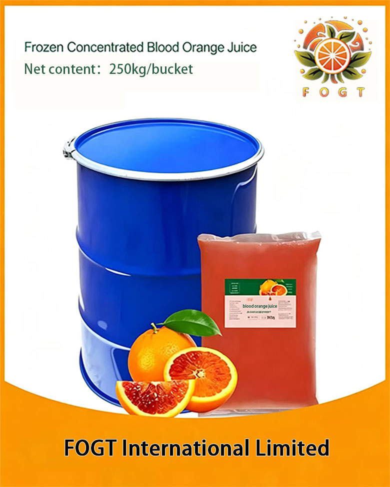 Frozen concentrated blood orange juice