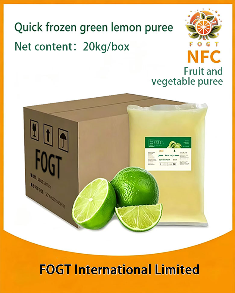Quick-frozen green lemon puree (NFC unconcentrated)