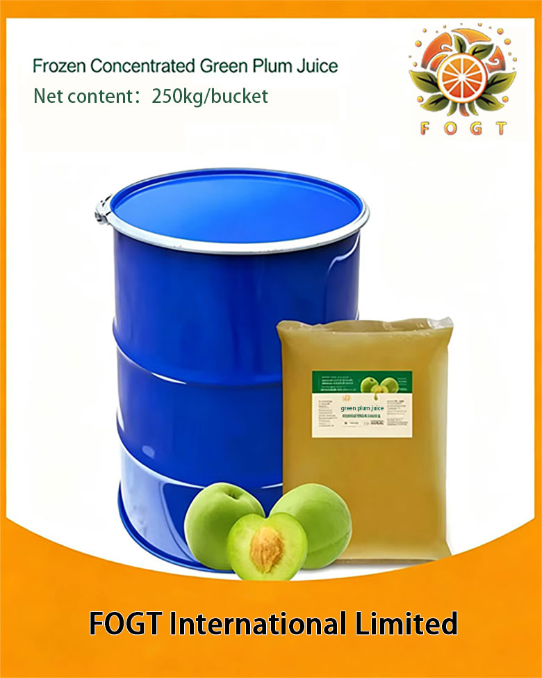 Frozen concentrated green plum juice