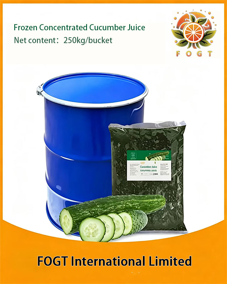 Frozen concentrated cucumber juice